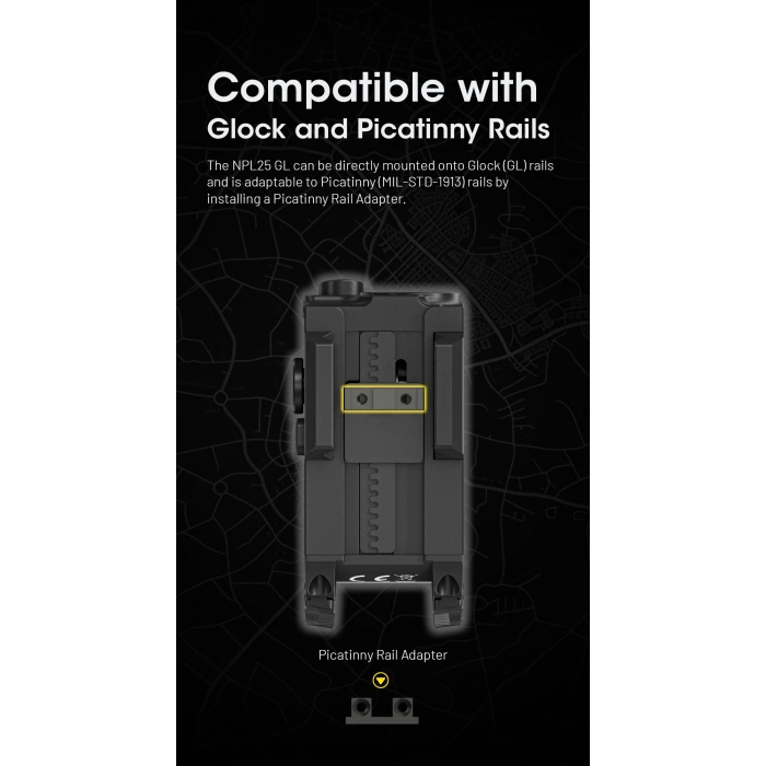 Nitecore NPL25 GL Yeşil Lazerli Tabanca Feneri