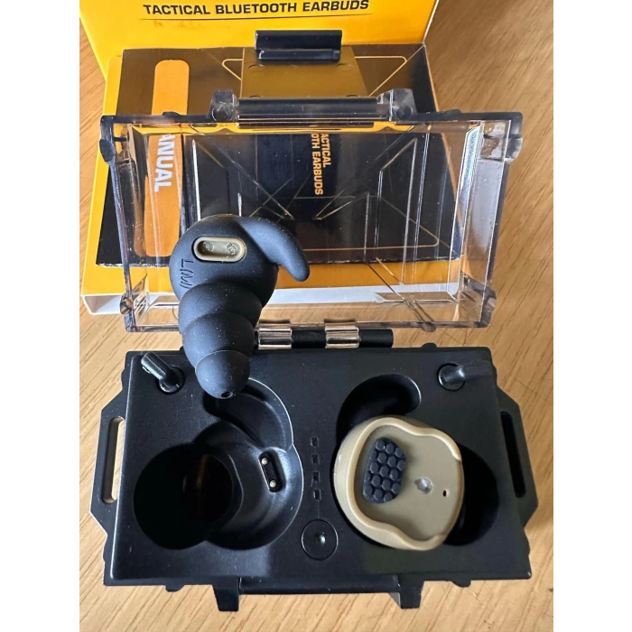 Tactical Bluetooth Earbuds Pro BLACK Kablosuz Bluetooth Atış Kulaklığı Kulak Koruma Siyah