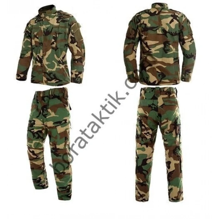 ORMAN KAMUFLAJ GÖMLEK VE PANTOLON TAKIM Hakim Yaka