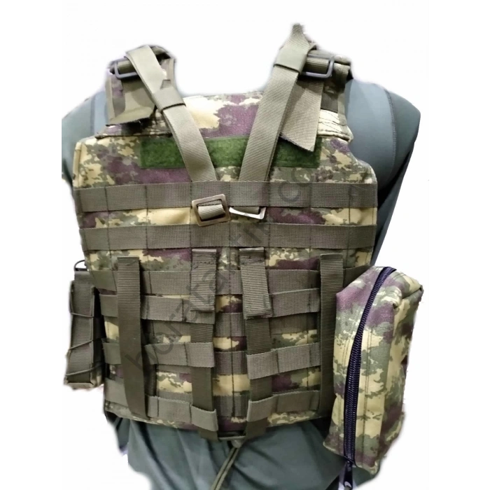 Özel Dikim 7B Hücum Yeleği Kamuflajlı HK33 Mpt76 MPT55 G3  (Plakalıklı)