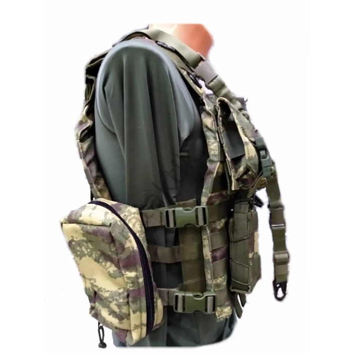 Özel Dikim 7B Hücum Yeleği Kamuflajlı HK33 Mpt76 MPT55 G3  (Plakalıklı)