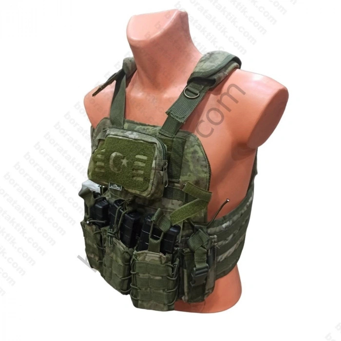 Özel Dikim Fırtına Hücum Yeleği Yeni Kamuflajlı HK33 MPT55 (Plakalıklı)