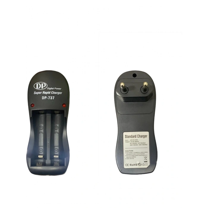 Battery Charger, Battery Charger 2-pack DP-737 Battery Charger (Aa/aaa/ni-Mh/ni-Cd) + 2 x 700 Mah Rechargeable Batteries Included
