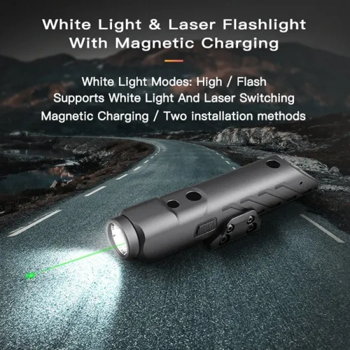 Richfire 1700 Lümen Tüfek Lazeri Yeşil + Fener Kombo Green Laser Light Laser Tactical Flashlight White Light Combo IP66 Waterproof Outdoor Light