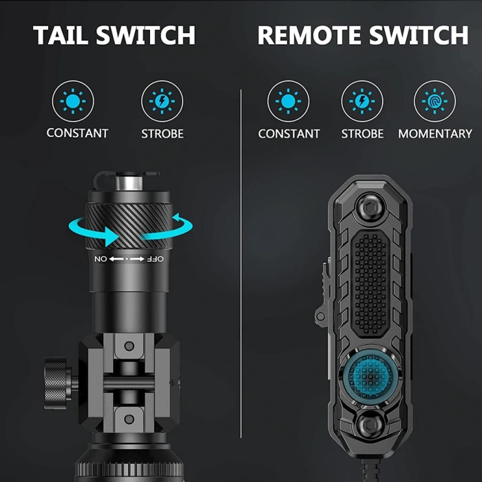 Richfire 1000 Lümen Yeşil Lazerli Tüfek Feneri , Long Distance Laser Sight with Light Combo Flashlight