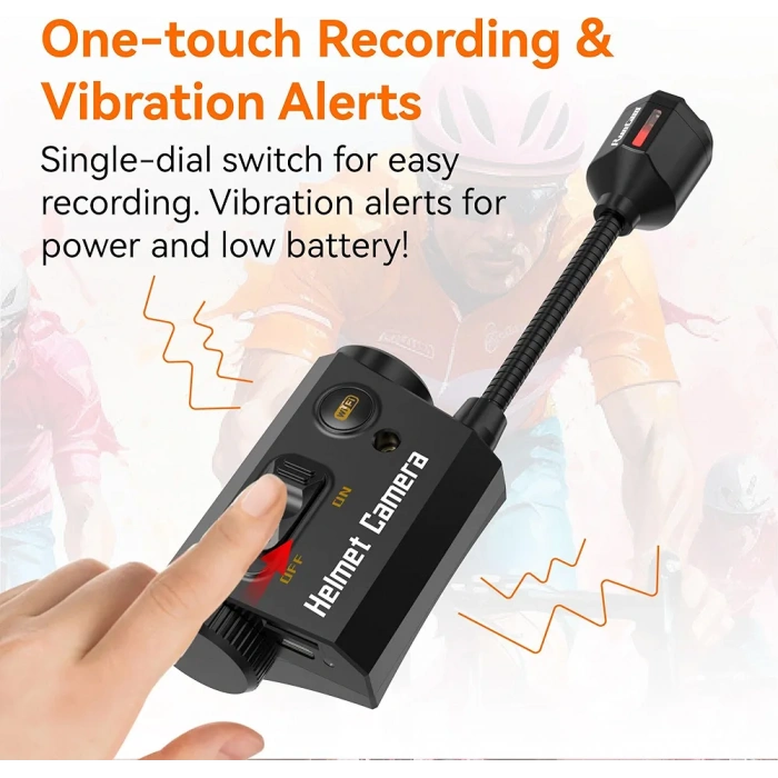 RunCam Kask Kamerası, 1080P Esnek Aksiyon Kamerası, 7 Saat Kayıt Süresi ve Uygulama Kontrolü ile Airsoft, Bisiklet, Tırmanış ve Dış Mekan Sporları için