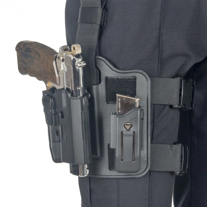 SARSILMAZ SAR9 POLİMER Siyah Bacak Kılıfı CIRTLI KLİPSLİ