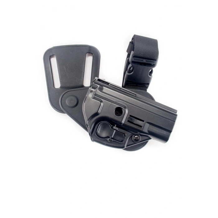 Sarsılmaz SAR9 - SAR9 Mete Polimer Alçak Taşıma Tabanca Kılıfı Siyah hareketli kilitli