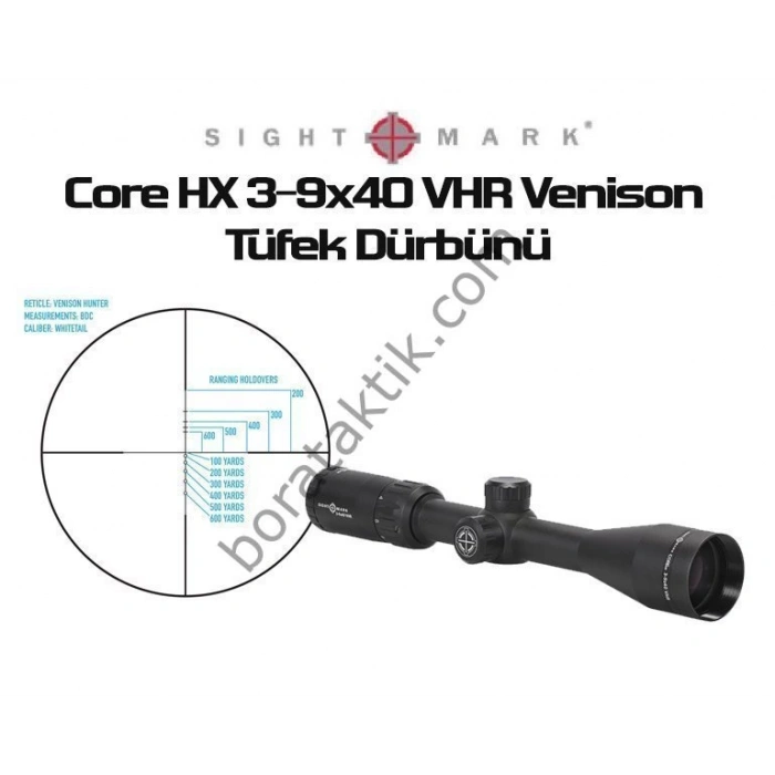 Sightmark Core HX 3-9x40 VHR Venison Tüfek Dürbünü