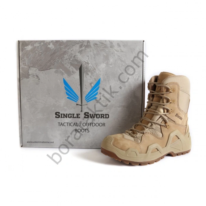 Single Sword TAKTİK ASKERİ BOT ÇÖL RENGİ (Fermuarlı)