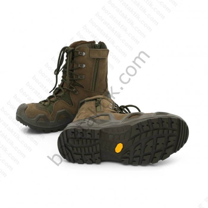 Single Sword TAKTİK ASKERİ BOT YEŞİL HAKİ RENK (Fermuarlı)