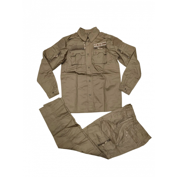 Çöl Rengi TAKTİK OPERASYON GÖMLEK PANTOLON SET Takım F16