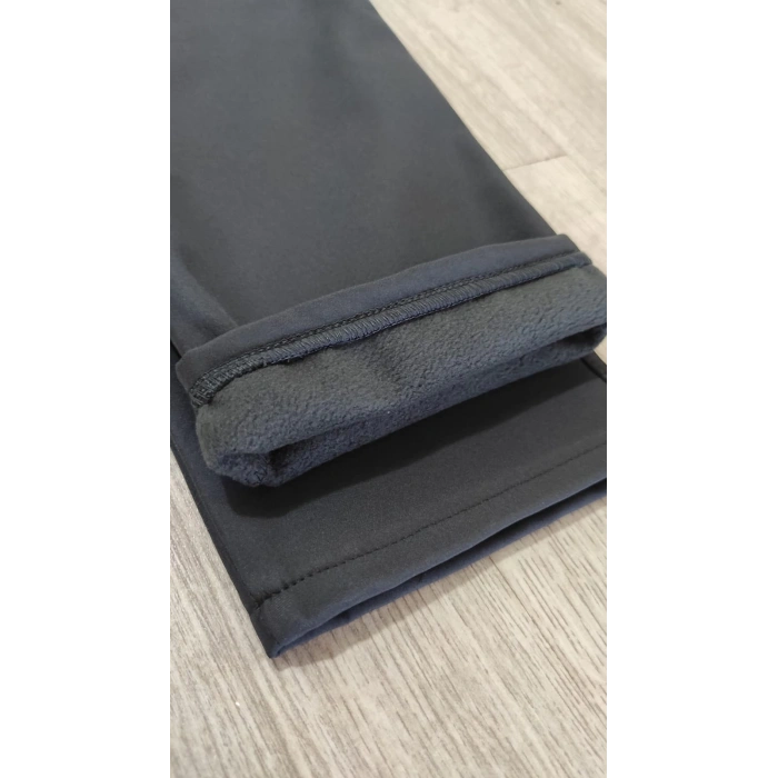 Softshell İçi Polarlı Kışlık Pantolon,Çift Renk,Gri-Siyah, Su ve Rüzgar Geçirmez Polarlı,Motorcu Pantolonu,Balıkçı pantolonu