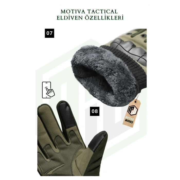 Soğuk Hava KÜRKLÜ Kışlık Taktik Eldiven