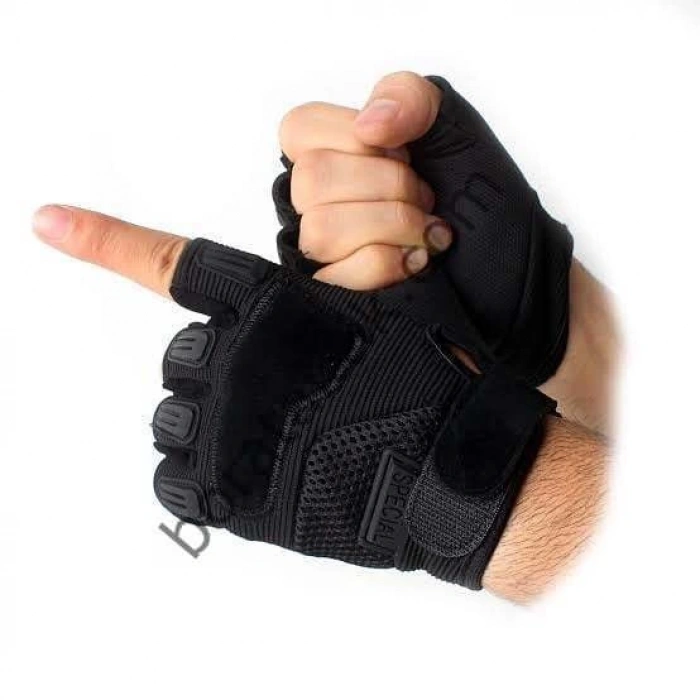 Special Askeri Kısa Eldiven siyah