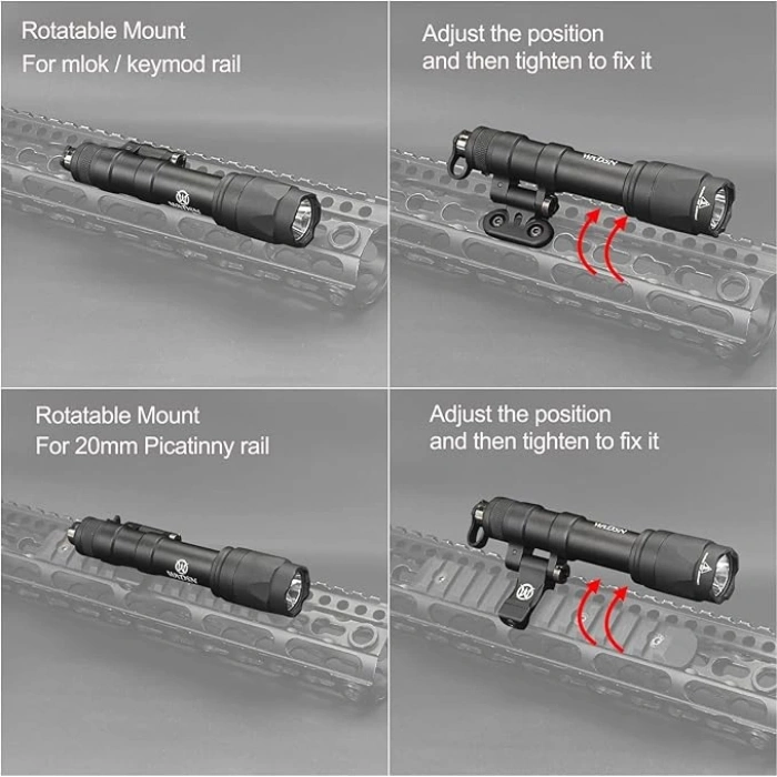 SUREFIRE M600c TAKTİK EL FENERİ KABLOLU Scout Light LED Flashlight Weapon Remote Switch Picatinny