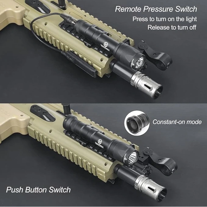 SUREFIRE M600c TAKTİK EL FENERİ KABLOLU Scout Light LED Flashlight Weapon Remote Switch Picatinny