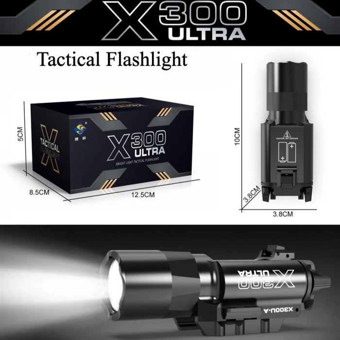 Surefire X300 METAL TAKTİK TABANCA TÜFEK FENERİ 500 LÜMEN