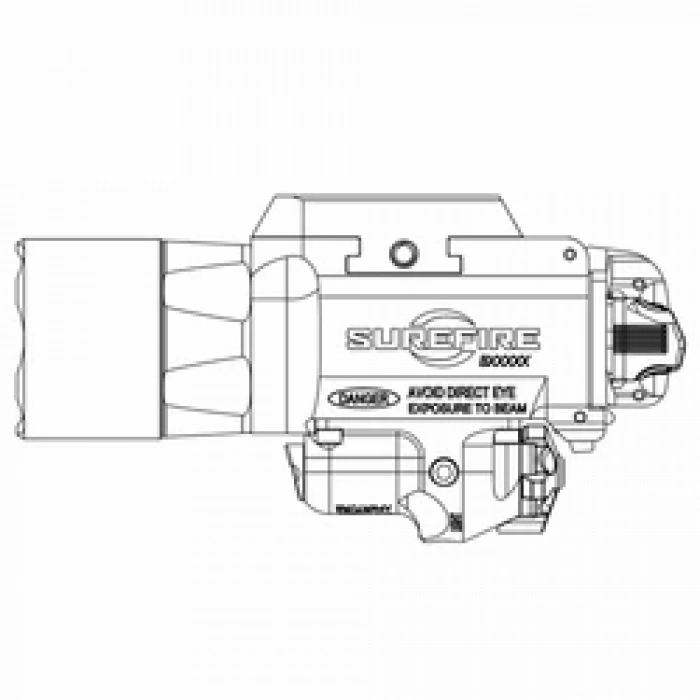 Surefire X400 ULTRA METAL YEŞİL LAZERLİ 150 LUMEN TAKTİK TABANCA TÜFEK FENERİ REPLİKA