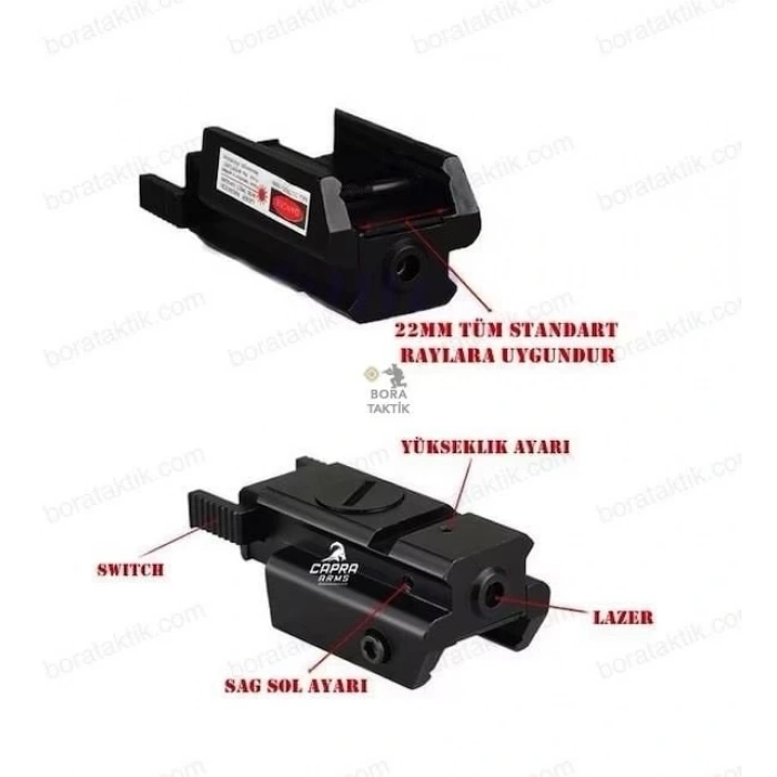 Tabanca Lazeri Yeşil,Mini (ayarlanabilir),Yeşil Lazer