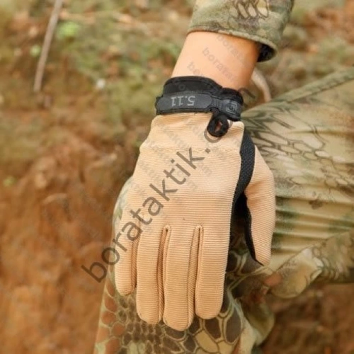 5.11 Taktik Eldiven Çöl Sarı Uzun Parmak Asker Polis Dağcı Avcı Sporcu