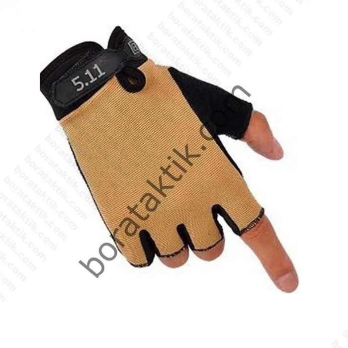 Taktik Eldiven Çöl Sarı Yarım Parmak Asker Polis Dağcı Avcı Sporcu
