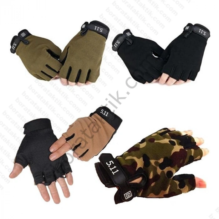 Taktik Eldiven Çöl Sarı Yarım Parmak Asker Polis Dağcı Avcı Sporcu