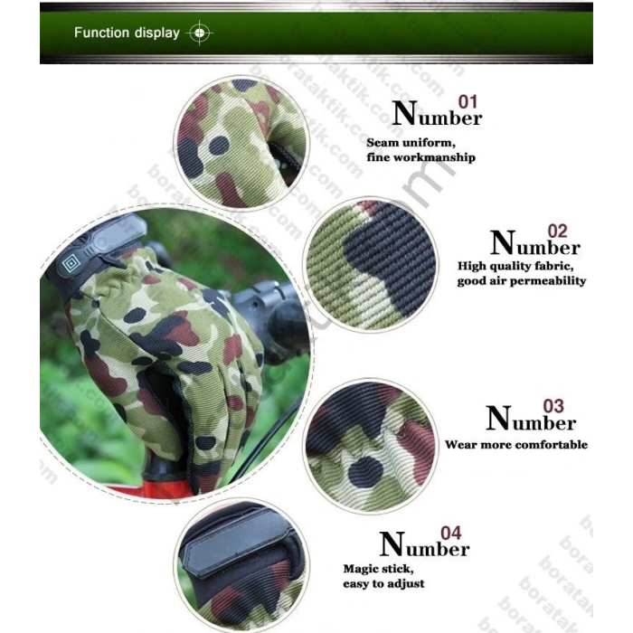 5.11 Taktik Eldiven Haki Yeşil Uzun Parmak Asker Polis Dağcı Avcı Sporcu