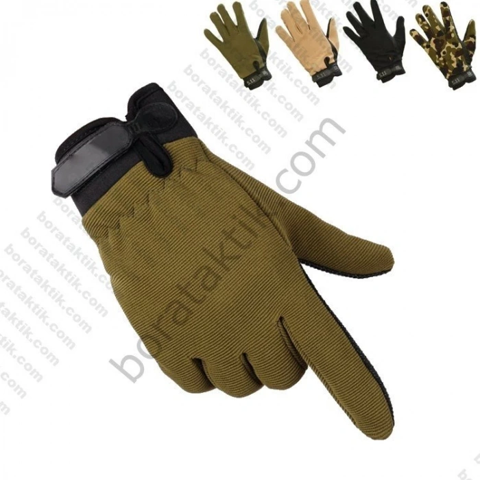 5.11 Taktik Eldiven Haki Yeşil Uzun Parmak Asker Polis Dağcı Avcı Sporcu