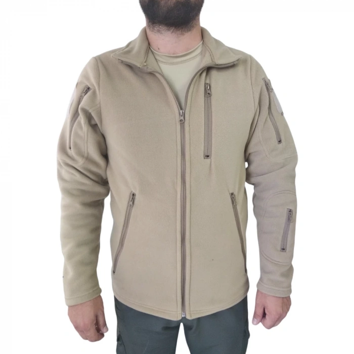 Taktik KALIN Polar Fermuarlı ÇÖL RENK