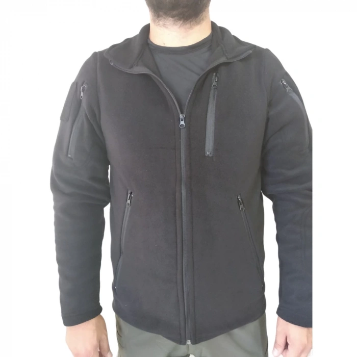 Taktik KALIN Polar Fermuarlı SİYAH
