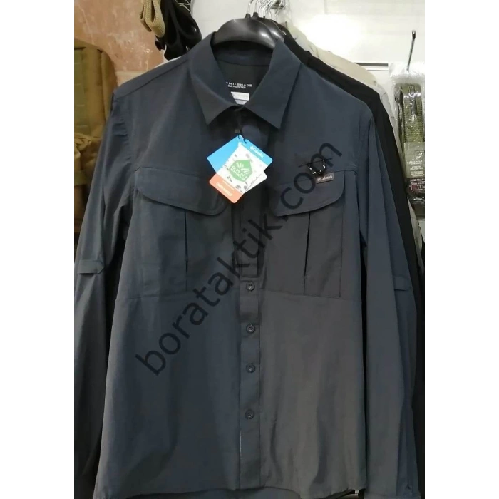 TAKTİK KORUMA GÖMLEĞİ Outdoor Gömlek Terletmez Likralı Cascades Explorer Füme