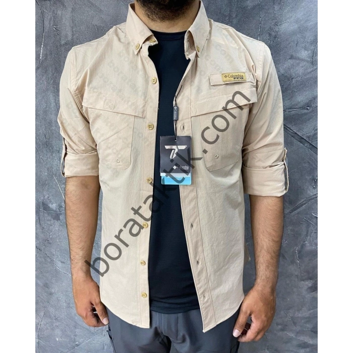 Likralı TAKTİK KORUMA GÖMLEĞİ Outdoor Taktik Gömlek PFG Krem