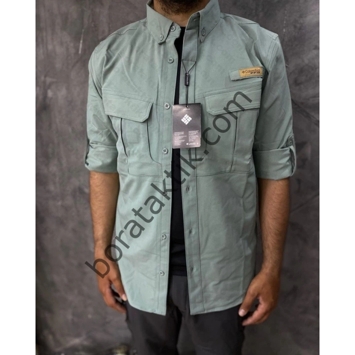 Likralı TAKTİK KORUMA GÖMLEĞİ Outdoor Taktik Gömlek PFG Turkuaz