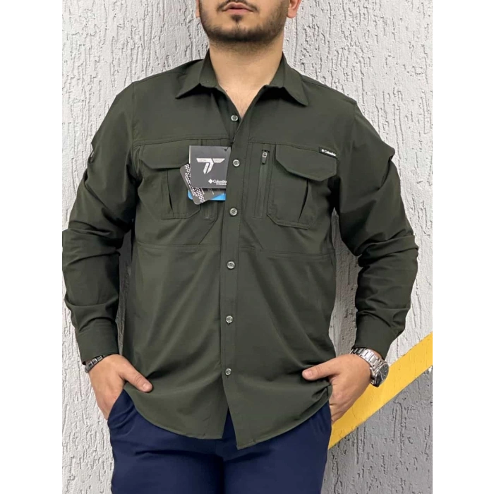 Likralı TAKTİK KORUMA GÖMLEĞİ Outdoor Taktik Gömlek Haki