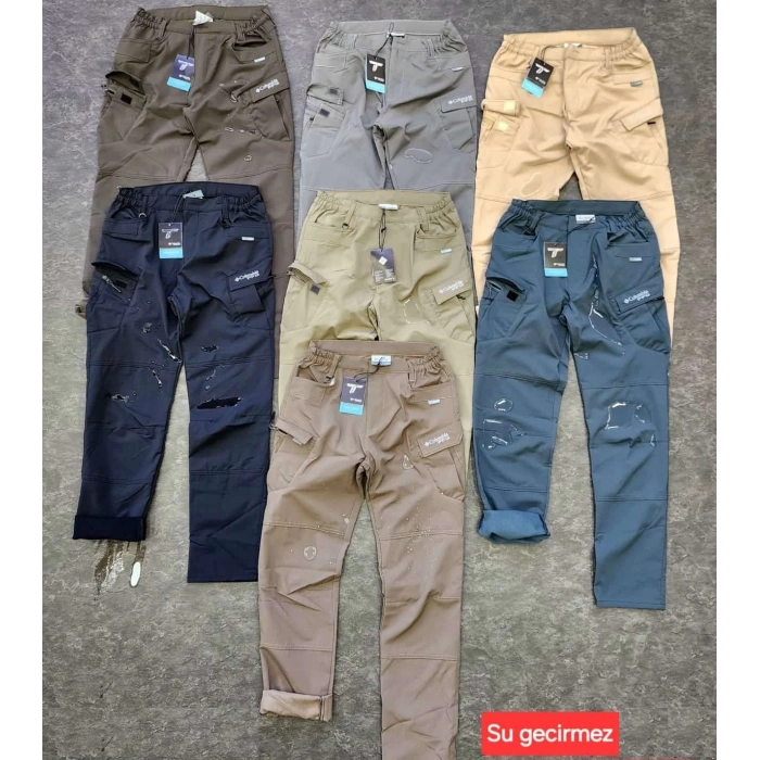 TAKTİK Likralı Su İtici Kargo Pantolon, Outdoor Likralı S-3XL ARASI Ripstop Kumaş