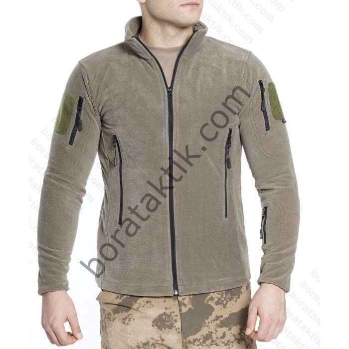 Taktik Polar Fermuarlı Haki Yeşil