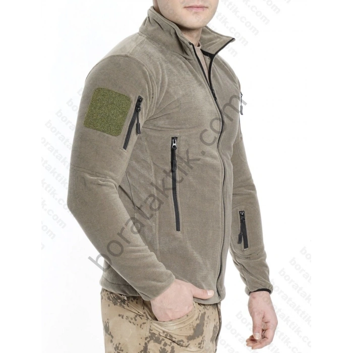 Taktik Polar Fermuarlı Haki Yeşil