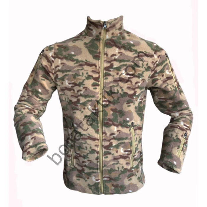 Taktik Polar Fermuarlı Kamuflaj