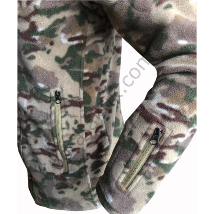 Taktik Polar Fermuarlı Kamuflaj