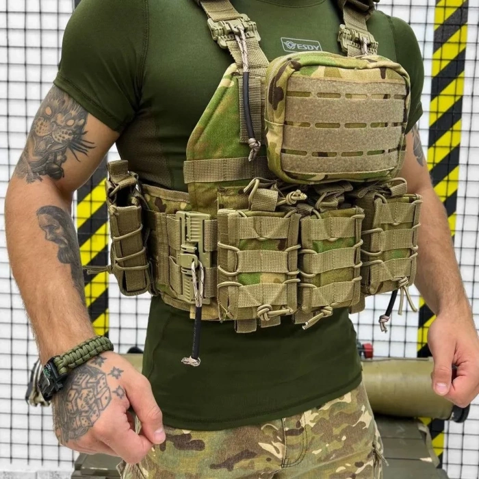 Tan Desert Borataktik QR Hücum Yeleği Kurtulmalı Quick Release HK33 Mpt76 MPT55 Ak47 (Plakalıklı)