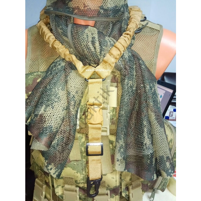 Tek Nokta Taktikal V Y Askı Kayışı Metal Kancalı