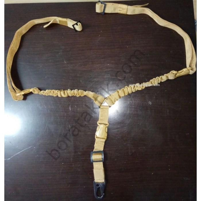 Tek Nokta Taktikal V Y Askı Kayışı Metal Kancalı