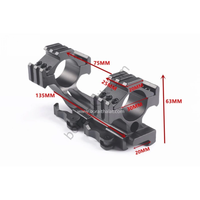Tek Parça Raylı Dürbün Ayağı Mandallı  Yüksek Dampa