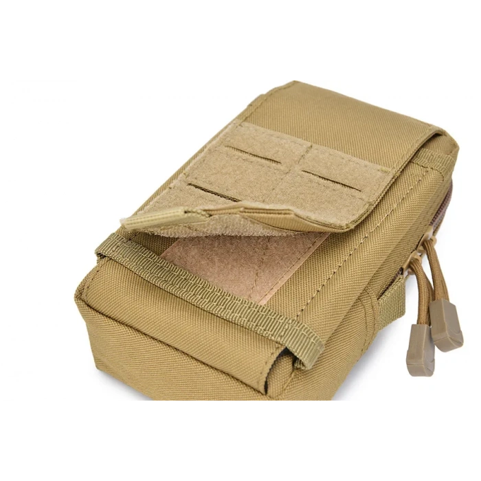 Telefon Çantası Göğüs CEBİ Kapaklı Cepli Fermuarlı ,Göğüs Çantası Fermuarlı, Molle Çanta Telefon Çantası,gidon çantası Çöl Renk