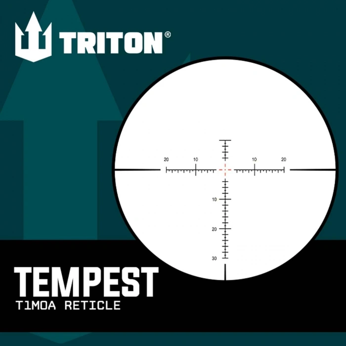 Triton Tempest 4-16x50 FFP Tüfek Dürbünü Orjinal Long-Range Precision Rifle Scope with SecureLock Locking Turrets | MOA or MIL Reticle (FFP) Tüfek Dürbünü First Focal Plane Low Power Variable Professional Optic Orjinal