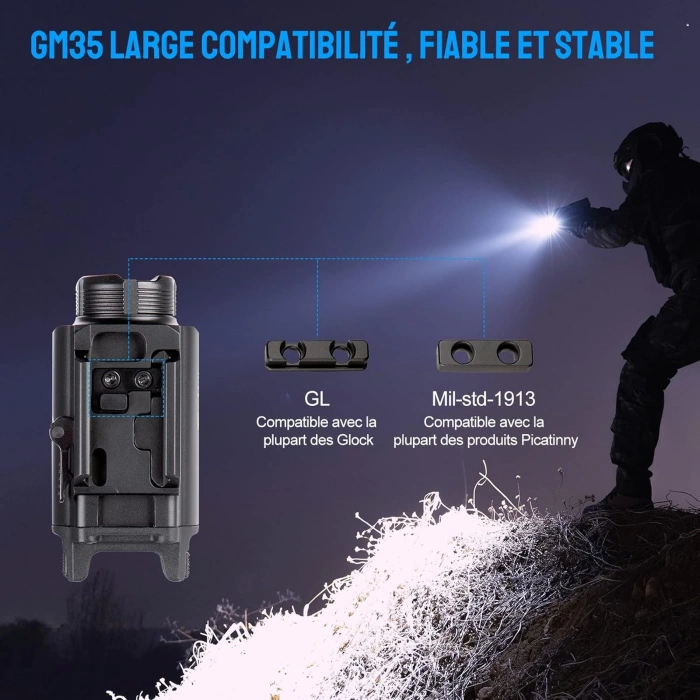 TrustFire Gm35 Mini Tabanca Feneri Orjinal 1350 Lümen Light