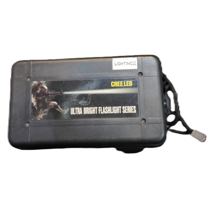 Tüfek Feneri Zoomlu Şarjlı Büyük Boy 19 cm CREE Q5 Taktikal 5 Parça