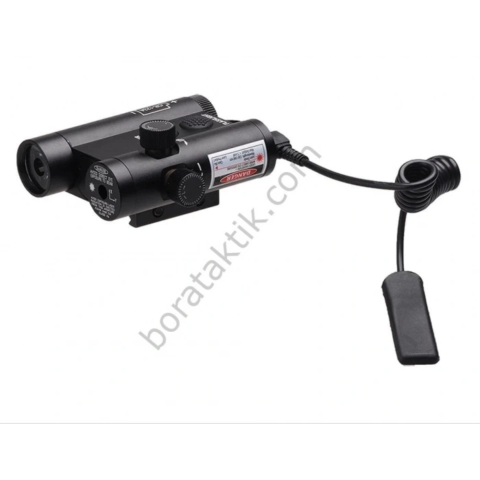 Tüfek Feneri  Kırmızı Lazerli Metal Kasa Lo Pro