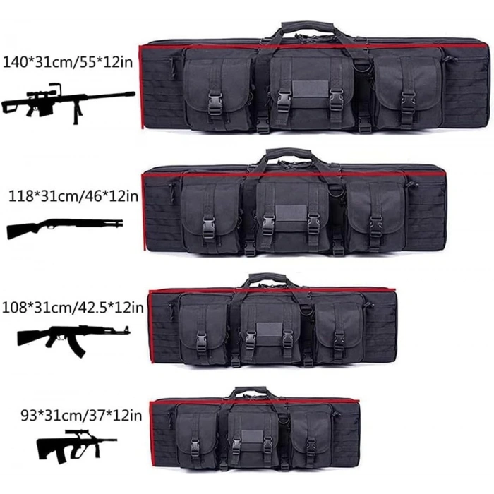 Tüfek Taşıma Çantası(Çift Tüfek) Model 2 Siyah